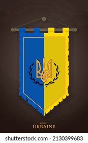 Flag of Ukraine. Pray for Ukraine, Concept Vector Illustration. Stop War and No War. Pray for Peace and Save Ukraine