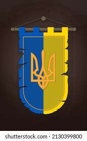 Flag of Ukraine. Pray for Ukraine, Concept Vector Illustration. Stop War and No War. Pray for Peace and Save Ukraine
