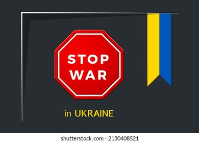 Flag of Ukraine. Pray for Ukraine, Concept Vector Illustration. Stop War and No War. Pray for Peace and Save Ukraine