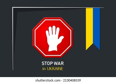 Flagge der Ukraine. Bete für die Ukraine, Concept Vector Illustration. Hör auf mit Krieg und ohne Krieg. Sich für Frieden und die Ukraine zu beten