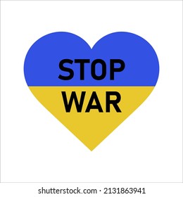Flag of Ukraine. Pray for Ukraine, Concept Vector Illustration. Stop War and No War. Pray for Peace and Save Ukraine.