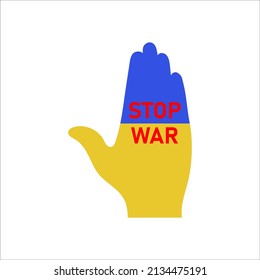 Flag of Ukraine. Pray for Ukraine, Concept Vector Illustration. Stop War and No War. Pray for Peace and Save Ukraine