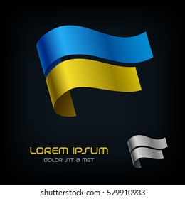 Flag of Ukraine, Ribbon vector element