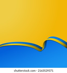 Flag of Ukraine, ribbon in yellow-blue colors, patriotic, peace and support symbol, good for poster, billboard, advertisement, t-shirt.