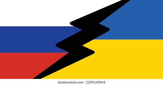 la bandera de Ucrania y la guerra de rusia.