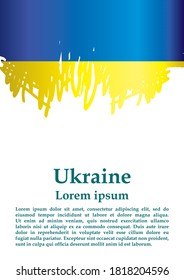 Flag of Ukraine, Ukraine. Template for award design, an official document with the flag of Ukraine. Bright, colorful vector illustration.