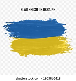 Flag Of Ukraine in texture brush  with transparent background, vector illustration in eps file