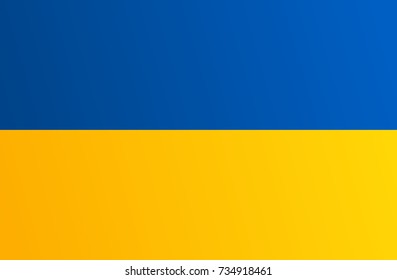 Flag of Ukraine with transition color - vector graphic
