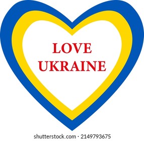 Flag of Ukraine. Ukrainian flag symbol. Love Ukraine. Vector illustration