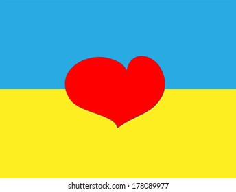 Flag of Ukraine. Vector