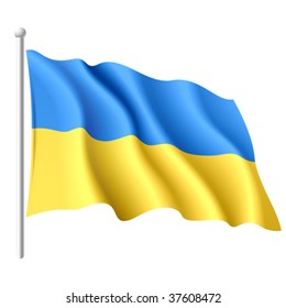 Flagge der Ukraine. Vektorgrafik.