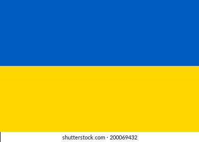 Flag Ukraine  Vector illustration  The color the original 