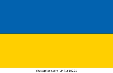 Flag of Ukraine. Vector illustration. The color of the original.