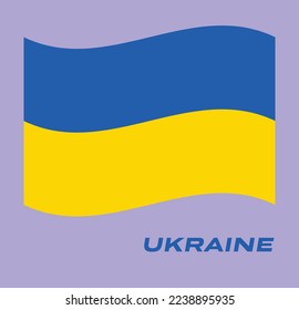 Flagge der Ukraine, Waving National Fahne der Ukraine, Nationale Flagge der Ukraine Vektorgrafik.