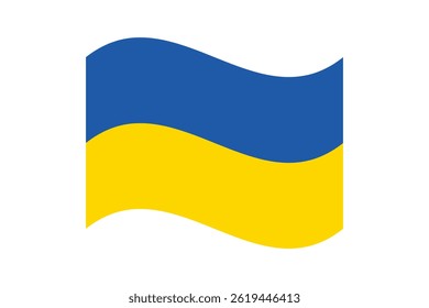 Flag of Ukraine. Ukraine wavy flag digital vector illustration.