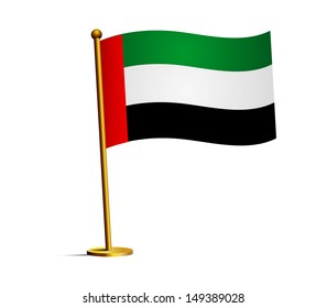 Flag of United Arab Emirates. 
