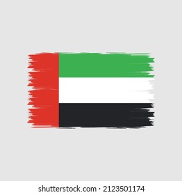 Flag of United Arab Emirates with brush style
