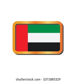 Flag united arab emirates in frame