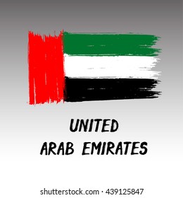 Flag Of United Arab Emirates  - Grunge