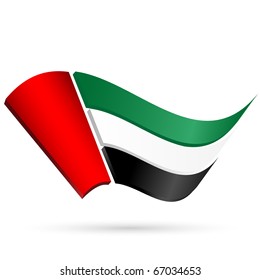 Flag of the United Arab Emirates on a white background
