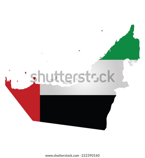 Flag United Arab Emirates Overlaid On Stock Vector (Royalty Free) 222390160