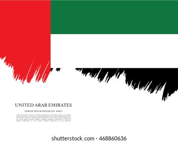 Flag United Arab Emirates Uae Flag Stock Vector (Royalty Free) 468860636