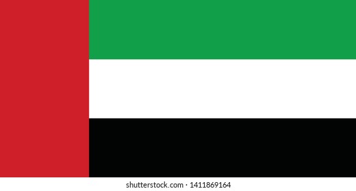 Flag of the United Arab Emirates vector illustration