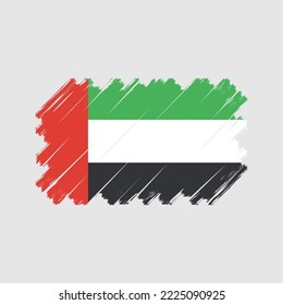 Bandera de la ilustración vectorial de los Emiratos Árabes Unidos