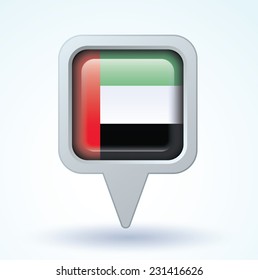  Flag of United Arab Emirates, vector illustration
