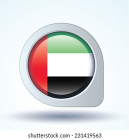  Flag of United Arab Emirates, vector illustration