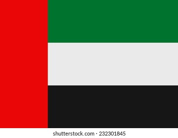 Flag of United Arab Emirates vector illustration