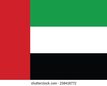  flag of United Arab Emirates. Vector illustration. The color of the original. svg