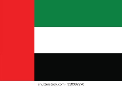 Flag of United Arab Emirates. Vector illustration.
