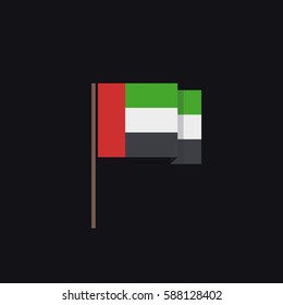 flag of United Arab Emirates. vector illustration