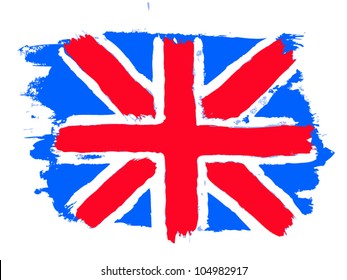 Flag of the United Kingdom (British flag), vector illustration