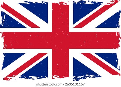 Flag of the united kingdom brush stroke grunge texture