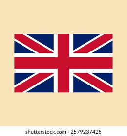 Flag of United Kingdom. Color vector illustration.