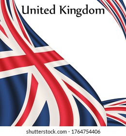 Flag of United Kingdom country on white background. Eps.file.