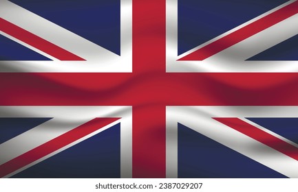 Flag of United Kingdom. English national symbol in official colors. Template icon. Abstract vector background.