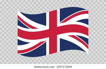 Flag of United Kingdom. English national symbol in official colors. Template icon. Abstract vector background.