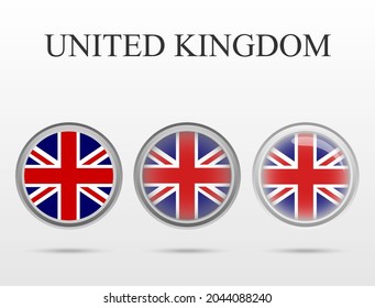 Flag of United Kingdom in the form of a circle