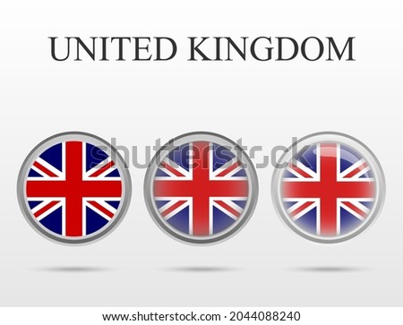 Flag of United Kingdom in the form of a circle