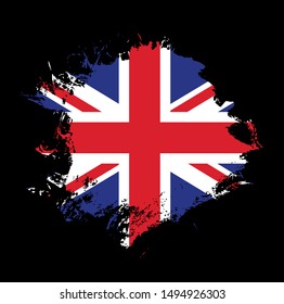 Flag of the United Kingdom of Great Britain and Northern Ireland, vector illustration