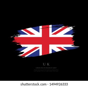 Flag of the United Kingdom of Great Britain and Northern Ireland, vector illustration