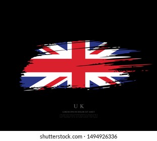 Flag of the United Kingdom of Great Britain and Northern Ireland, vector illustration