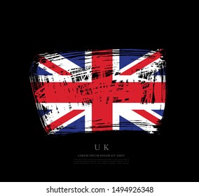 Flag of the United Kingdom of Great Britain and Northern Ireland, vector illustration