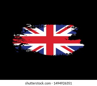 Flag of the United Kingdom of Great Britain and Northern Ireland, vector illustration