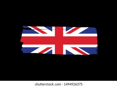Flag of the United Kingdom of Great Britain and Northern Ireland, vector illustration