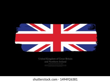 Flag of the United Kingdom of Great Britain and Northern Ireland, vector illustration