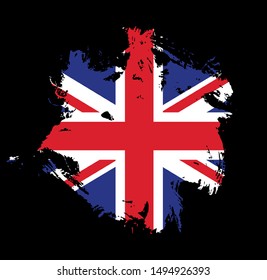 Flag of the United Kingdom of Great Britain and Northern Ireland, vector illustration